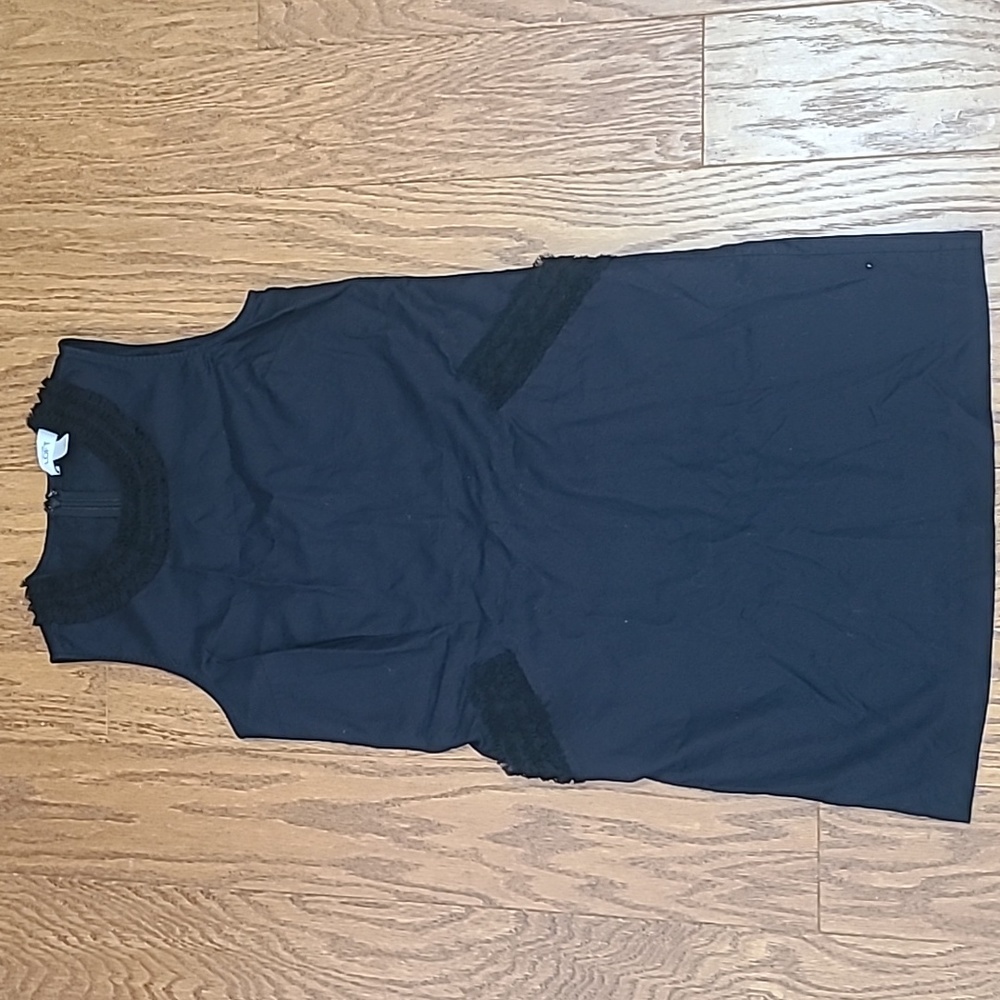 Loft by Ann Taylor Black Midi Dress Sz 4